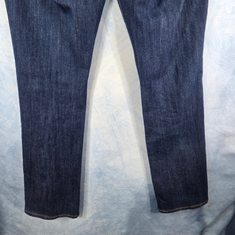 Levis 505 Straight Leg Jeans Womens 14 Dark Wash Indigo Denim Mid Rise Classic - Picture 7 of 8